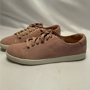Vionic‎ Womens Brinley Pink Suede Sneakers Lace Up Casual Shoes Size 9